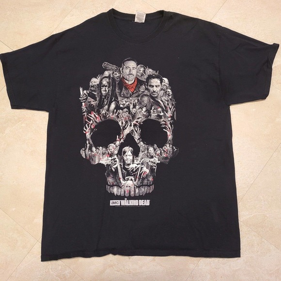 The Walking Dead TWD Mens XL AMC Zombie 2016 Negan Black Graphic T Shirt - Picture 1 of 10